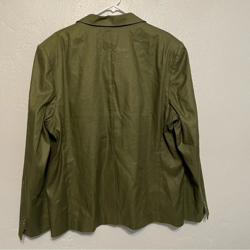 7 For All Mankind Army Linen Blazer Italian Fabric NWT​​​